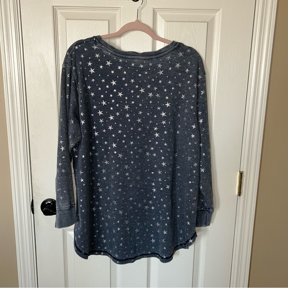 Jane and Delancey Blue Metallic Star Top 🆕⭐️ - Picture 6 of 9